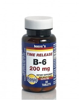 VITAMIN B-6 200mg. T.R. Tablets